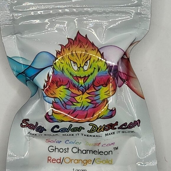 New, Red Orange/Gold Solar Color Dust Ghost Chameleon Color, 1 Gram Tub - Picture 1 of 2